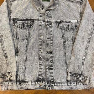 Vintage 90's Milano Bay Acid Wash Denim Jacket XL